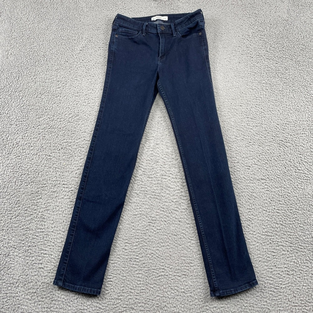 Abercrombie & Fitch Jeans Women 6R Blue Dark Wash Skinny Denim Stretch 617449107